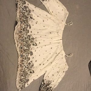 Off the shoulder boho floral top